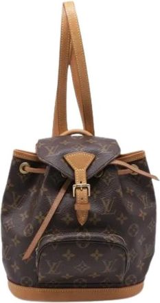 Louis Vuitton Pre-owned Backpacks, female, Brown, Size: ONE SIZE Pre-owned Montsouris Mini Backpack