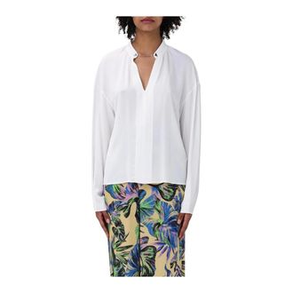 Patrizia Pepe Dames, Blouses & Shirts, Wit, Maat: S Zijde
