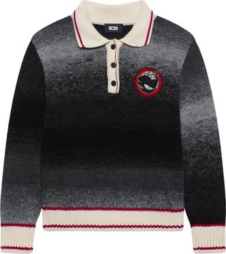 GCDS Braids Degrade Polo - Dames - Ronde hals truien - Grijs - S - Wol - Truien & Vesten