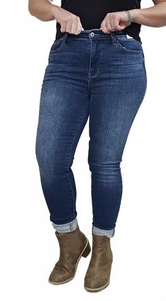 Judy Blue Thermal Denim Skinny Jeans In Blue