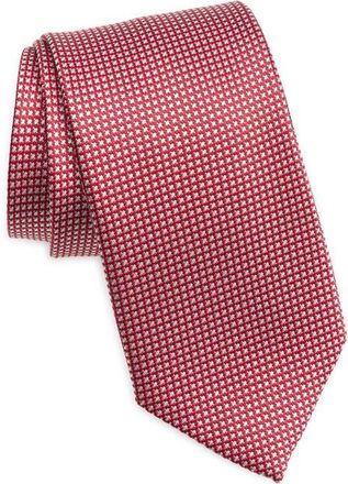 David Donahue Jacquard Silk Tie in Red at Nordstrom