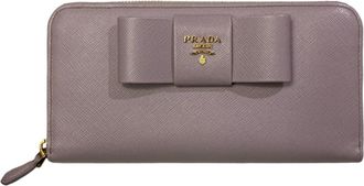 Prada Pink Saffiano Long Wallet (Bi-Fold) (Pre-Owned)