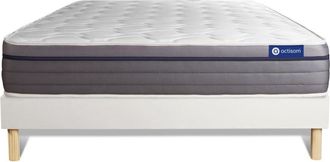 Actisom Somier blanco + Colchón con muelles y viscoelástica 150 x 190