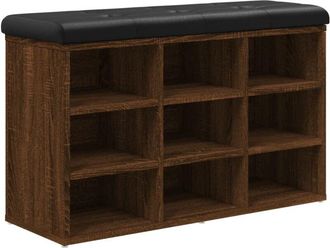 vidaXL Vidaxl - Banco zapatero madera de ingeniería marrón roble 82x32x50 cm