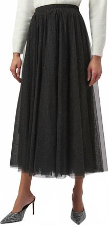 Joseph Ribkoff Tulle Flared Skirt In Black