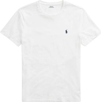 Polo Ralph Lauren Crewneck Jersey Slim-Fit T-Shirt - Heren - T-shirts - Wit - S - Katoen - Tops