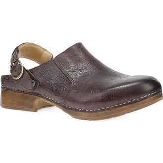 Dansko Millie Mule in Chocolate Tooled/Chocolate at Nordstrom, Size 9.5-10Us