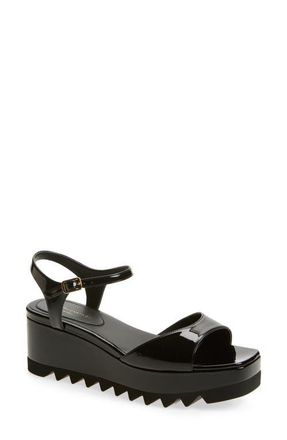 Stella McCartney Elyse Platform Sandal in Black at Nordstrom, Size 10.5Us