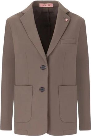 Distretto12 Distretto12 - Single-breasted Technical Jacket - Heren - Jassen - Grijs - Maat: L Leer