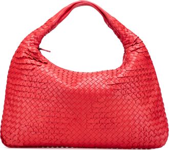 Bottega Veneta Pre-owned Womens Leather Woven Hobo Bag - Poppy - One Size