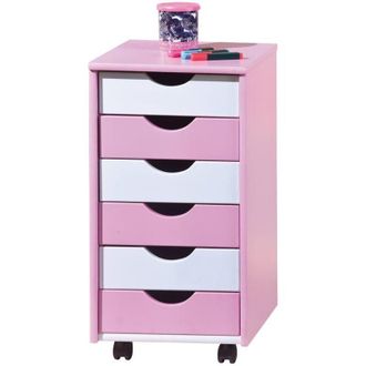 Dmora C&oacute;moda Lubrense, 6 Cajones, Apertura Y Cierre Deslizante, 36x40x65h Cm, Blanco