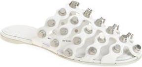 Alexander Wang Rexa Studded Mule in Optic White at Nordstrom Rack, Size 5Us / 35Eu