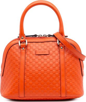 Gucci Pre-owned Womens Micro Guccissima Dome Tote Bag - Orange Leather - One Size