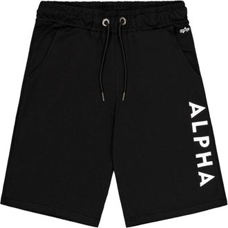 Alpha Industries Shorts ALPHA INDUSTRIES Alpha Jersey Short, Herren, Gr. XXL, Normalgr&ouml;ssen, schwarz, Obermaterial: 100% Baumwolle, Hosen Shorts