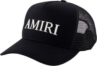 Amiri Mens Amhatr1014-001 Mesh Trucker Baseball Cap Black Cotton