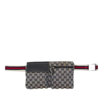 Gucci Pre-owned Canvas Belt Bag - Dames - Pre-owned - Blauw - Maat: ONE Size
