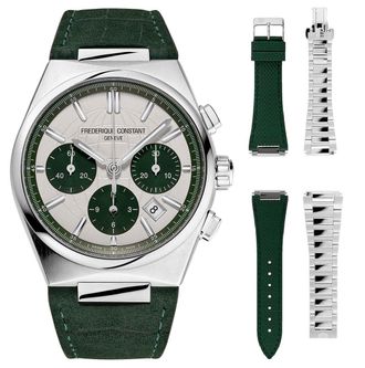 Frederique Constant Fr&eacute;d&eacute;rique Highlife Limited Edition Mens Green Watch FC-391SGR4NH6 Leather - One Size