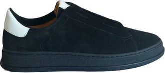 Kiton Slippers - Heren - Sneakers - Zwart - 44 EU - Schoenen