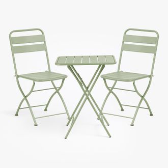 Sklum Sklum - Set De Mesa (60x60 Cm) Y 2 Sillas Plegables De Jard&iacute;n Janti