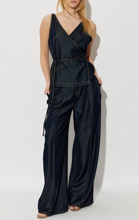 Iro Denim Top Renata, Womens, Navy Blue