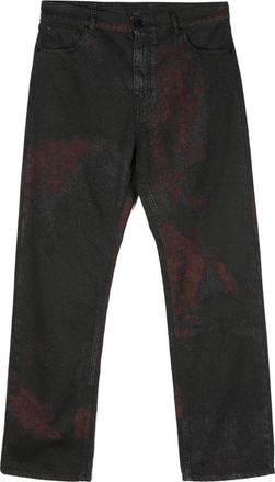 44 Label Group Corrosive 5P logo-patch jeans - unisex - Polyester/Cotton/Cotton - 52 - Black