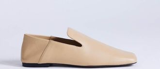 Topshop Chloe - Mocassini premium in vera pelle color cammello-Neutro