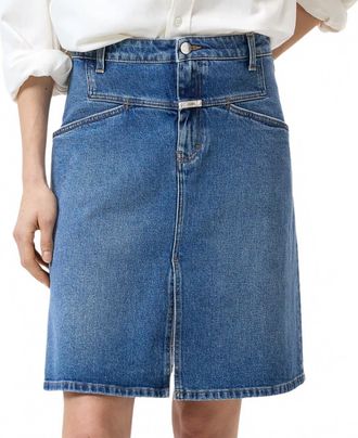 Closed Womens Tover X Denim Skirt In Blue