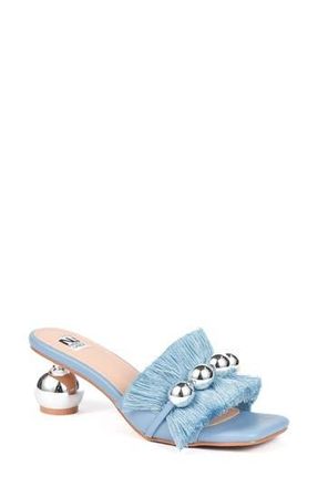 Ninety Union Miami Fringed Orb Heel Slide Sandal in Blue at Nordstrom Rack, Size 13