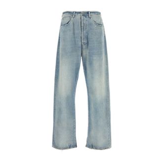 Maison Margiela Straight Jeans, male, Blue, Size: W30 Denim Jeans for Stylish Outfits