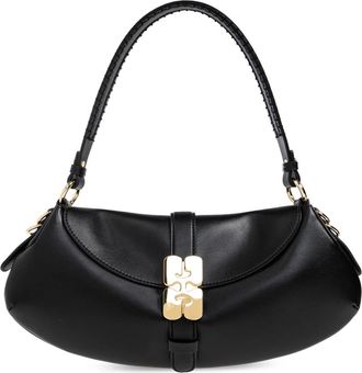 Ganni B-Kat Schoudertas - Dames - Schoudertassen - Zwart - ONE Size - Leer - Tassen