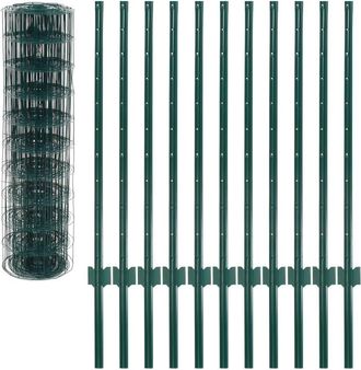 Berkfield Home Euro Fence Steel 20x1 m Green