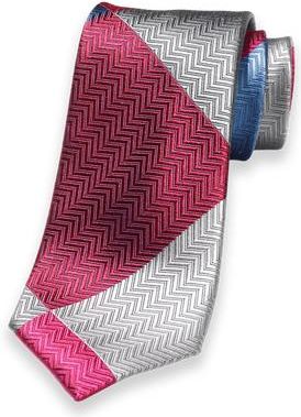 Paul Fredrick Patchwork Woven Silk Tie in Red Multi at Nordstrom