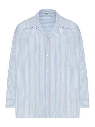 Loewe OVERSIZED STRIPED COTTON SHIRT WITH BOWLING COLLAR - Loewe - Man