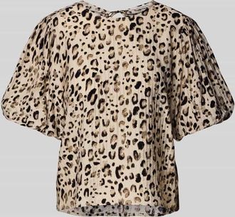 Moss Copenhagen Regular Fit Blusenshirt mit Strukturmuster Modell Alyona Vlora in Beige, Gr&ouml;&szlig;e XL