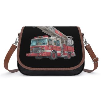 Generic Fire Truck Crossbody Bags for Women Shoulder Messenger Bag Purse Handbags