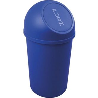 Helit Recipiente Para Residuos Con Trampilla De Polipropileno Azul