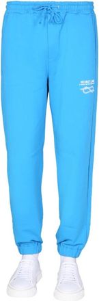 Helmut Lang Knoop joggingbroek - Heren - Sweatpants - Blauw - L - Katoen - Broeken