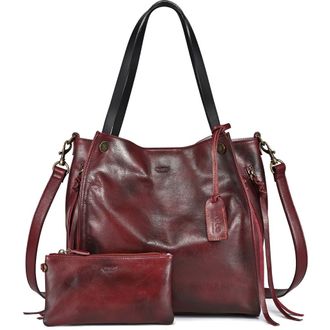 OLD TREND Daisy Leather Tote Bag in Rusty Red at Nordstrom Rack