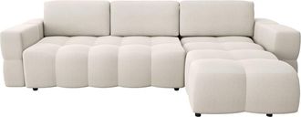 Sia Home Sof&aacute; cama derecho con arc&oacute;n 5 plazas tejido tramado crema