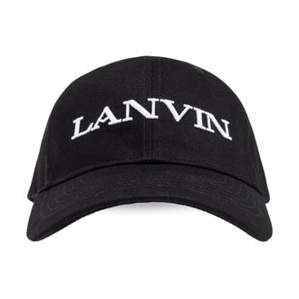 Lanvin Zwarte Logo Baseballpet - Heren - Petten - Zwart - 56 CM - Accessoires