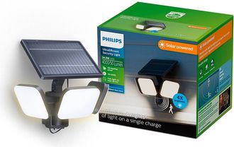 Philips Luz De Seguridad Solar Zyren Negra 24,5 W, 4000/50 Im, 5000 K