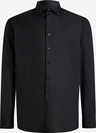 Etro Baumwolljacquard-Hemd mit Paisley Foliage Motiv Roma