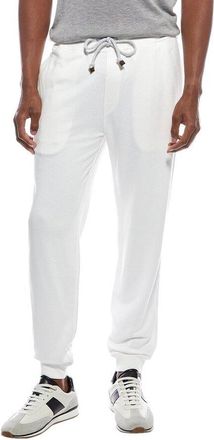 Brunello Cucinelli Off White Linen Blend Trousers, Size 3XL