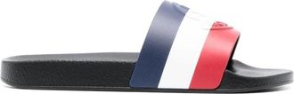 Moncler Basile Logo-Embossed Slippers - Heren - Sandalen - Veelkleurig - 40 EU - Schoenen