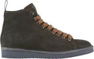 Panchic Schoenen - Heren - Winterlaarzen - Groen - 42 EU - Leer - Schoenen