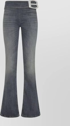 Balenciaga buckle design flared trousers