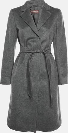 Max Mara Grey Felt Belted Coat