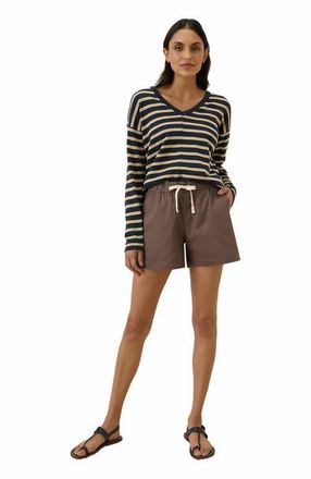 Pact Organic Cotton Daily Twill Short in Deep Taupe at Nordstrom, Size Medium
