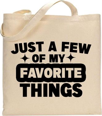 Generic Just A Few Of My Favourite Things | Cute Funny Novelty Gift | Reusable Natural Tote Bag