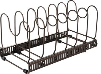 OEM Organisateur Tiroir Cuisine - Acier Inoxydable - 7 Compartiments R&eacute;glables - 42 X 26 X 9,5 Cm - Brun - 1 Pi&egrave;ce